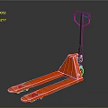 Red Manual Pallet Jack With Steel Forks And Ergonomic Handle For Industrial Use