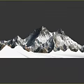 Mountain Terrain Featuring Snowy Peaks Glaciers Rocky Slopes And Deep Valleys