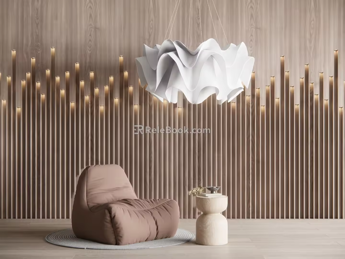 Sofa Single Sofa Model Lamp Coffee Table 3d model