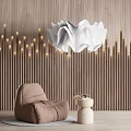 Sofa Single Sofa Model Lamp Coffee Table 3d model