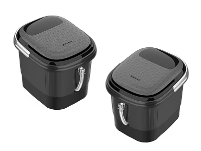 Daily Appliances Black BEKO Storage Containers With Lids Handles Two Piece Set 3d model
