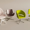 Colorful Office Chairs With Swivel Base Armrests And Ergonomic Design For Modern Workspace