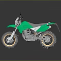 Green Off Road Motorcycle Design With Black Seat Gold Rims And Large Tires