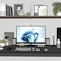 Modern computer desk 3d model