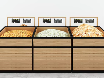 Modern shelf supermarket island cabinet 3d model