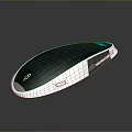 Modern Oval Shaped Solar Powered Device With Blue Panel And White Edge 3d model
