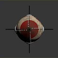 Vintage Worn Texture Rocket Model Featuring Red Top White Body And Blue Fins