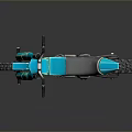 Turquoise Off Road Motorcycle With Modern Design And Black Accent Wheels