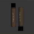 Weapon Two Brown Cylindrical Military Ammunition Shells With Black Components On Dark Surface 3d model