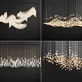 Modern Chandelier Designs In Different Styles Featuring Artistic Shapes Crystal Metal And Warm Light