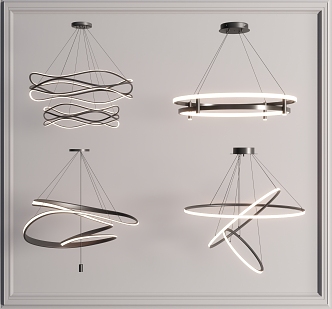 Modern chandelier 3d model