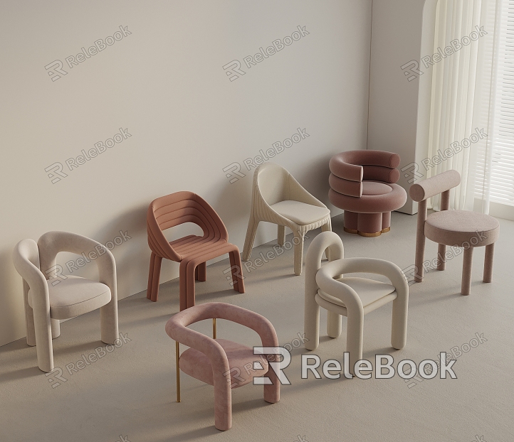 Modern Children's Chair Children's Sofa model