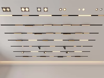 Modern spotlight downlight spotlight track light magnetic attraction light 3d model