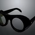 Stylish Black Frame Glasses With Colorful Spiral Lenses For Fashion Accessory Wear