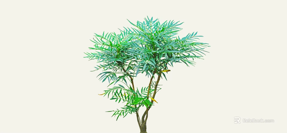 Lush Green Shrub With Dense Foliage And Vibrant Leaves In Natural Growth 3d model 