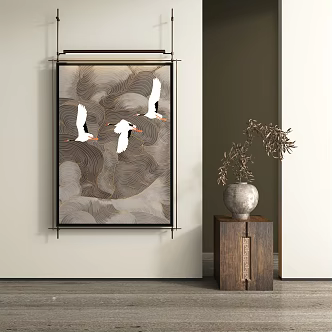 New Chinese Iron Hanging Painting 3d model