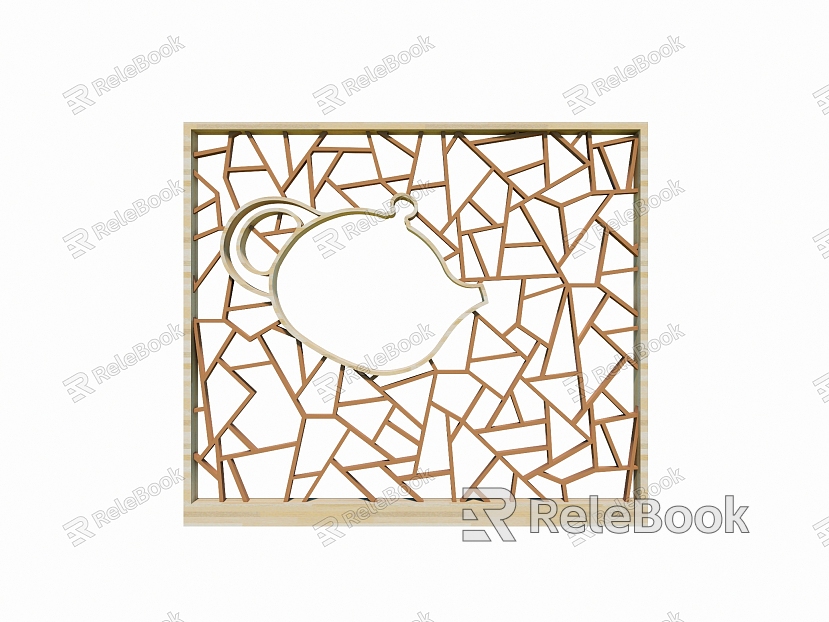 teapot window grilles wood window silhouette model