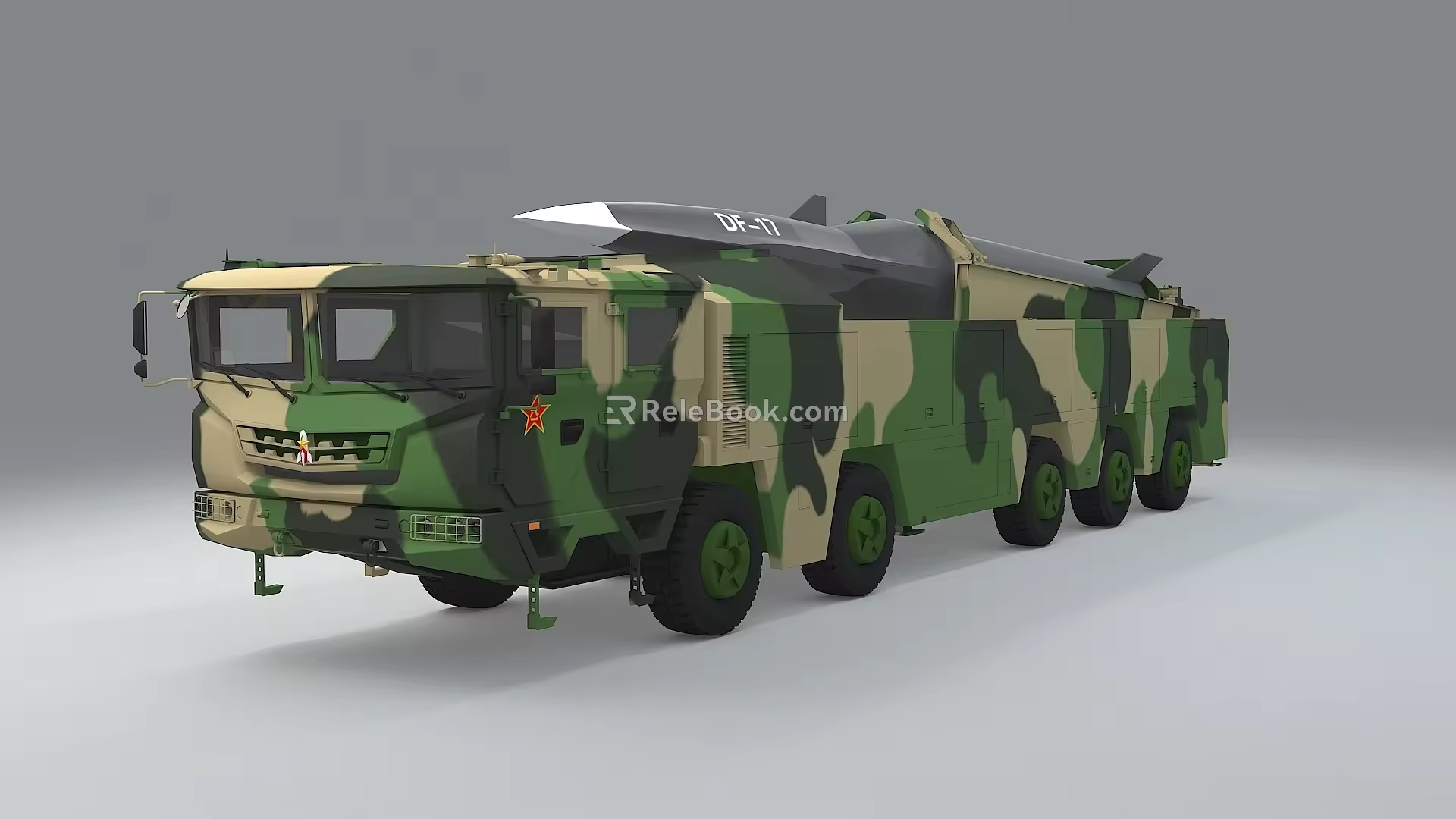 Dongfeng 17 Ballistic Missile China Rocket Army Dongfeng 17 Ballistic Missile DF17 3d model