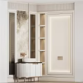 Modern Bathroom Cabinet With White Design Built in Shelves LED Lighting And Ceramic Sink