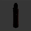 Vintage Classic Pistol With Black Body And Red Textured Grip Design