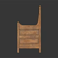 Vintage Wooden Accent Chair With Carved Backrest And Armrest Design Details