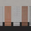 Cement brick partition hollow partition transparent partition 3d model