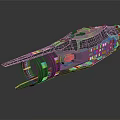 Advanced Futuristic Spacecraft Design With Powerful Engines For Deep Space Missions