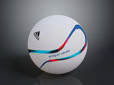 Adidas Official Soccer Ball With Project Locked Text And Colorful Stripes 3d model