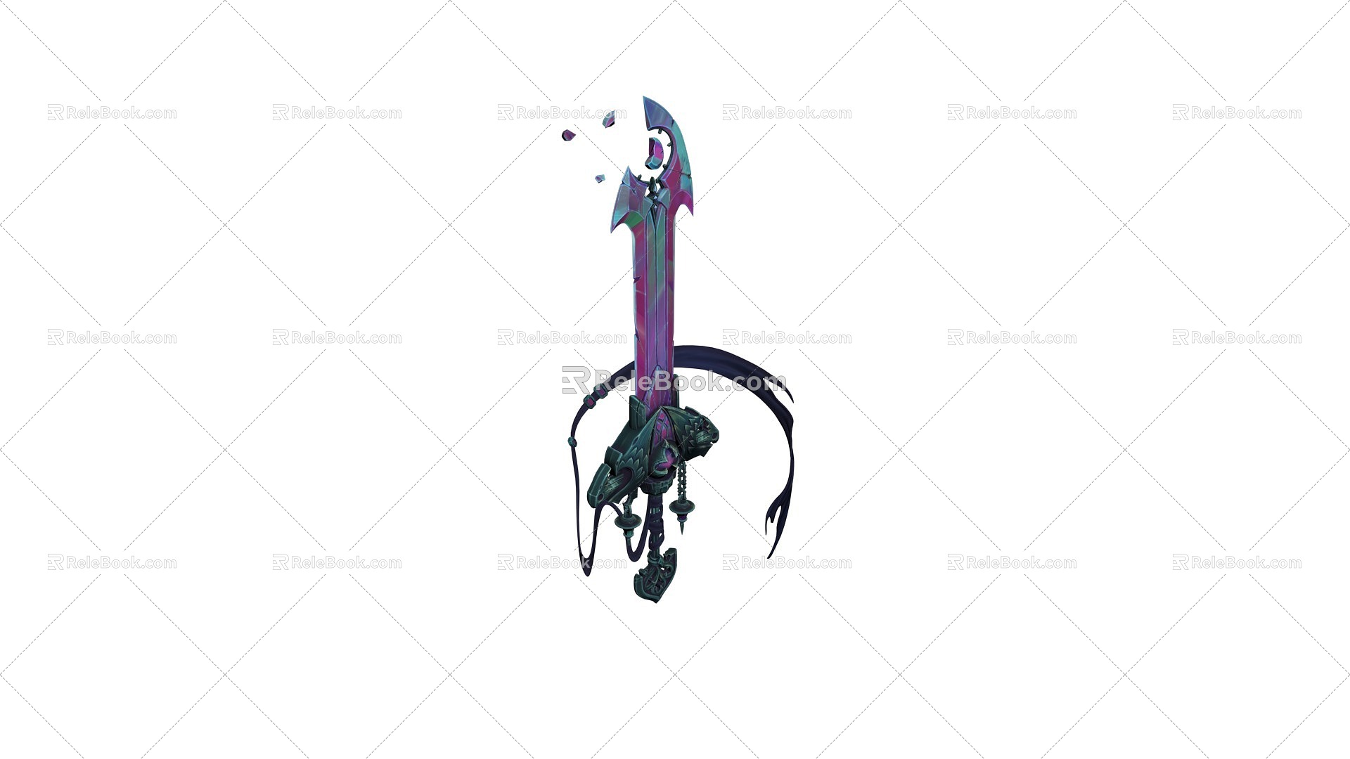 Gothic Sword Diablo Sword Various File Formats Demon Treasure 2014429749 3d model