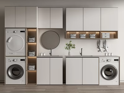 Stylish Modern Bathroom Cabinet With Mirror Sink Storage Drawers Countertop and Faucet 3d model