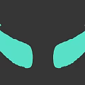 Game Movie Character With Curved Horns Displayed On Grey Background