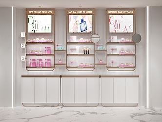 Back Cabinet Skin Care Cabinet Back Cabinet Shelf 3d model