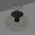 Light Luxury End View Table Round End View Cabinet Front Desk Entrance End View Cabinet Dining Table 3d model