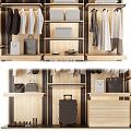 Loft Wardrobe Cabinet Wardrobe Storage Cabinet Large Wardrobe Hanger Clothes Home Furniture Bedroom 3d model