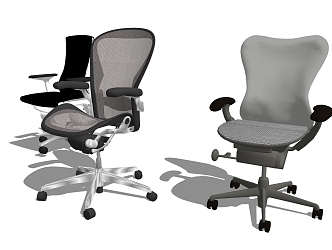 Modern office chair advanced seat 3d model