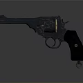 Classic Black Revolver Weapon with Timeless Design Durable Metallic Finish and Ergonomic Grip