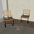 Simple Rattan Leisure Chair 3d model