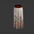 Elegant Long Skirt With Red Top White Body And Colorful Floral Pattern