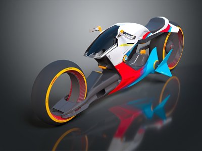 Modern Motorcycle Jet Motorcycle Science Fiction Motorcycle Concept Motorcycle Flying Car 3d model