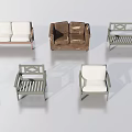 Modern Sofa Coffee Table Combination With Wooden Frames Metal Accents And Simple Design