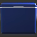 Blue Portable Freezer With Grooved Lid And Side Handle Modern Design 3d model