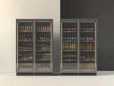 Freezer Wine Cabinet Beverage Cabinet Cold Drink Cabinet Display Cabinet 3d model