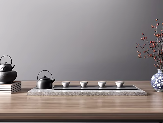 New Chinese Tea Set 3d model