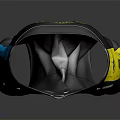 Black Sports Shorts With Yellow Side Stripes And Zipper Pockets Design