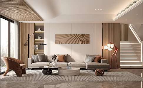 modern living room 3d model