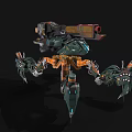 Intelligent Combat Machine With Multiple Mechanical Legs Armored Body And Weapon System