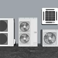 Modern air conditioner external unit 3d model