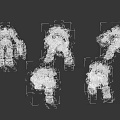 Five Yellow And Black Mecha Game Movie Characters In Various Poses Holding Weapons