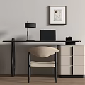 Modern Middle Ancient Desk Computer Desk Table 3d model