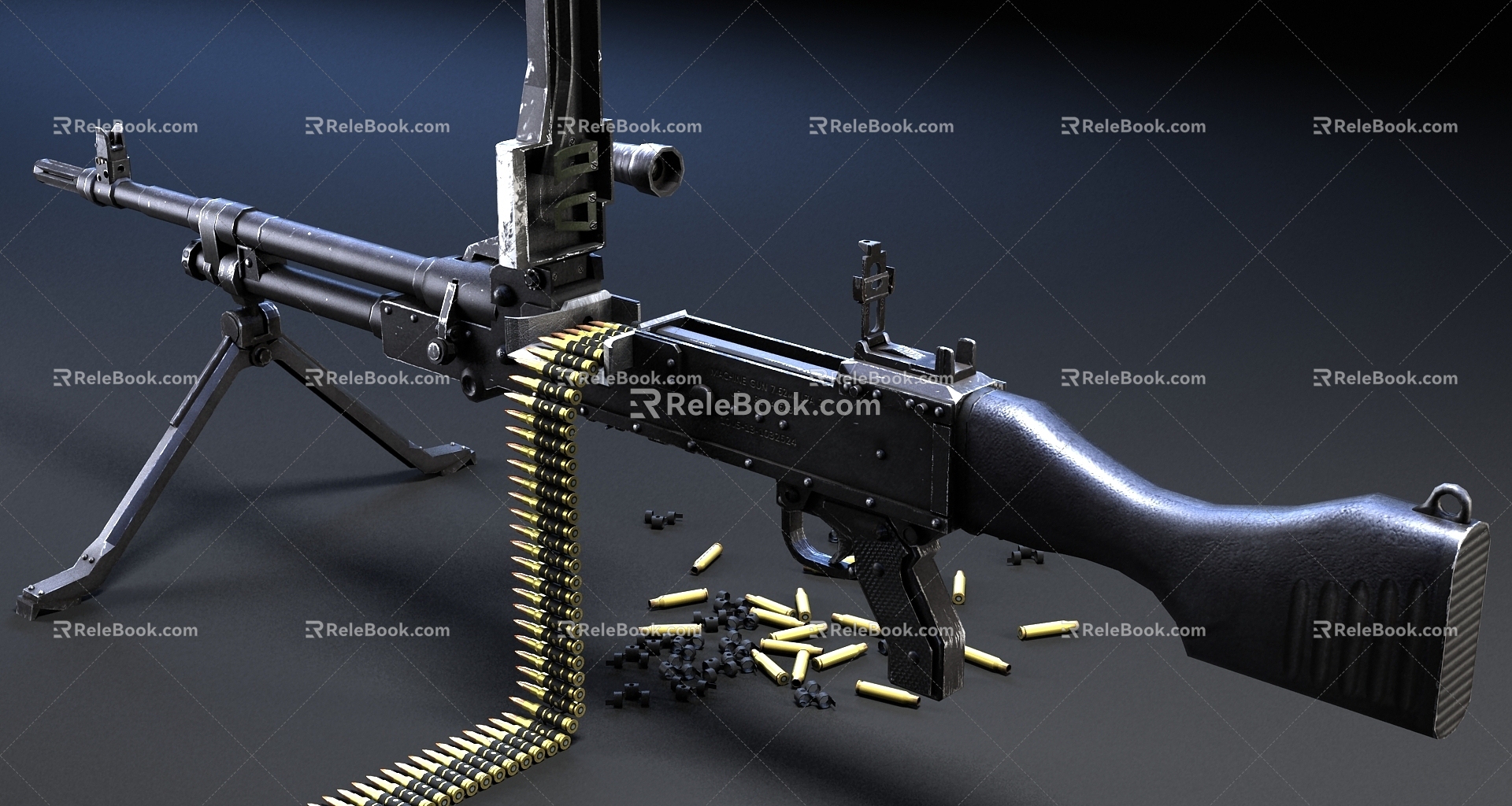 Machine Gun GPMG MachineGun 3d model